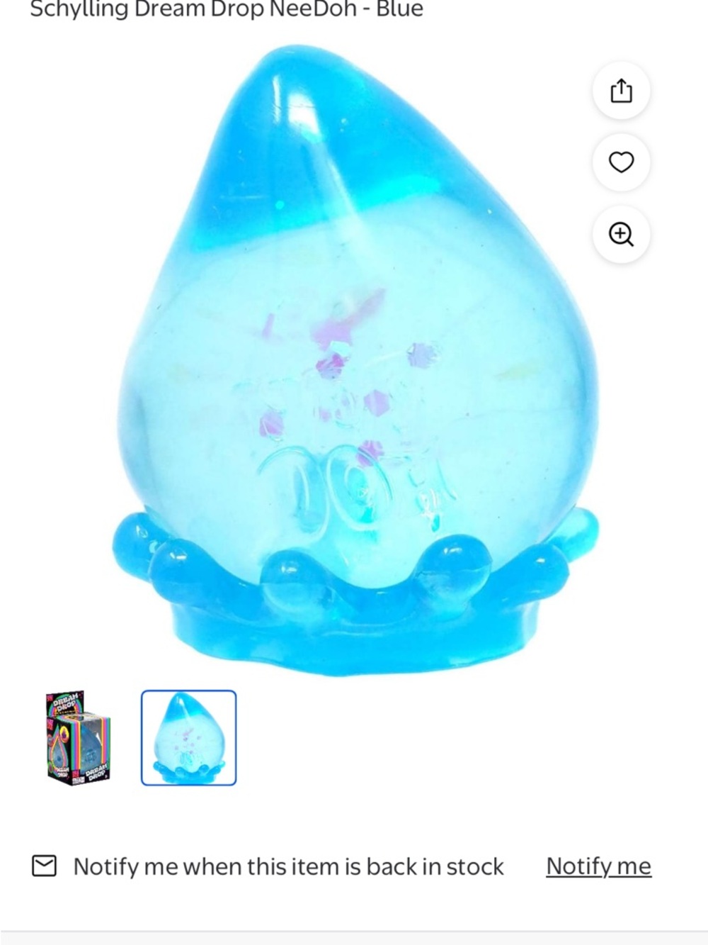Schylling Dream Drop NeeDoh Blue Stress Toy - Picture 2 of 2
